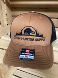 Coon Hunter Supply Hat Khaki/ Black - Coon Hunter Supply