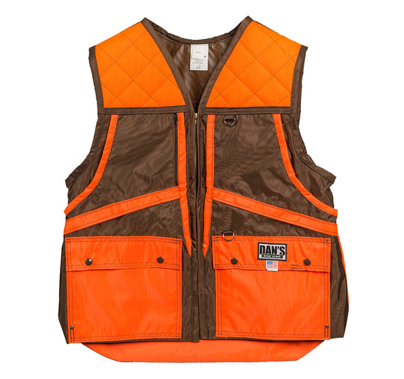 Dan's Game Vest Brown/Orange - Coon Hunter Supply