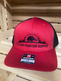 Coon Hunter Supply Hat Red/Black - Coon Hunter Supply