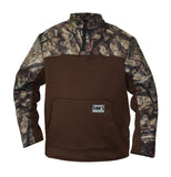 dan's briar quarter-zip pullover camo/brown - coon hunter supply
