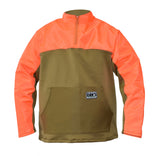 dan's briar quarter-zip pullover orange/tan - coon hunter supply